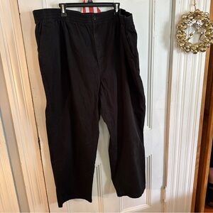 Big men’s Harbor Bay Black Chinos 3x/30